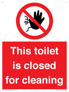 This toilet is closed for cleaning